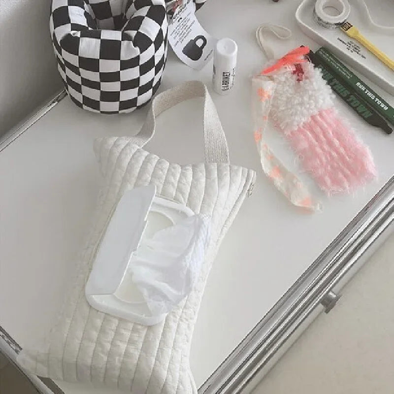 Portable Wet Wipes Case Pram Bag Extraction Flip Tissue Boxes Baby Stroller Accessories Towel Cover Newborn Hanging Bag for Cart
